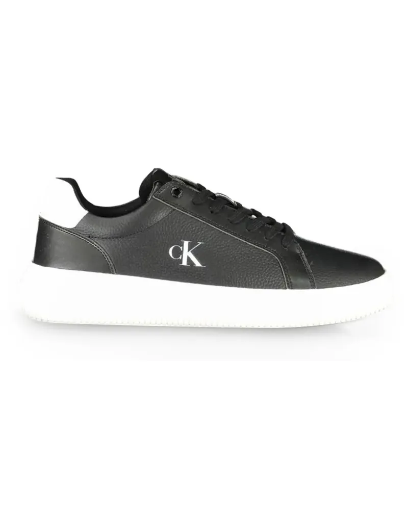 Calvin Klein Strukturierte Sneakers mit Logo-Print - Schwarz Schwarz