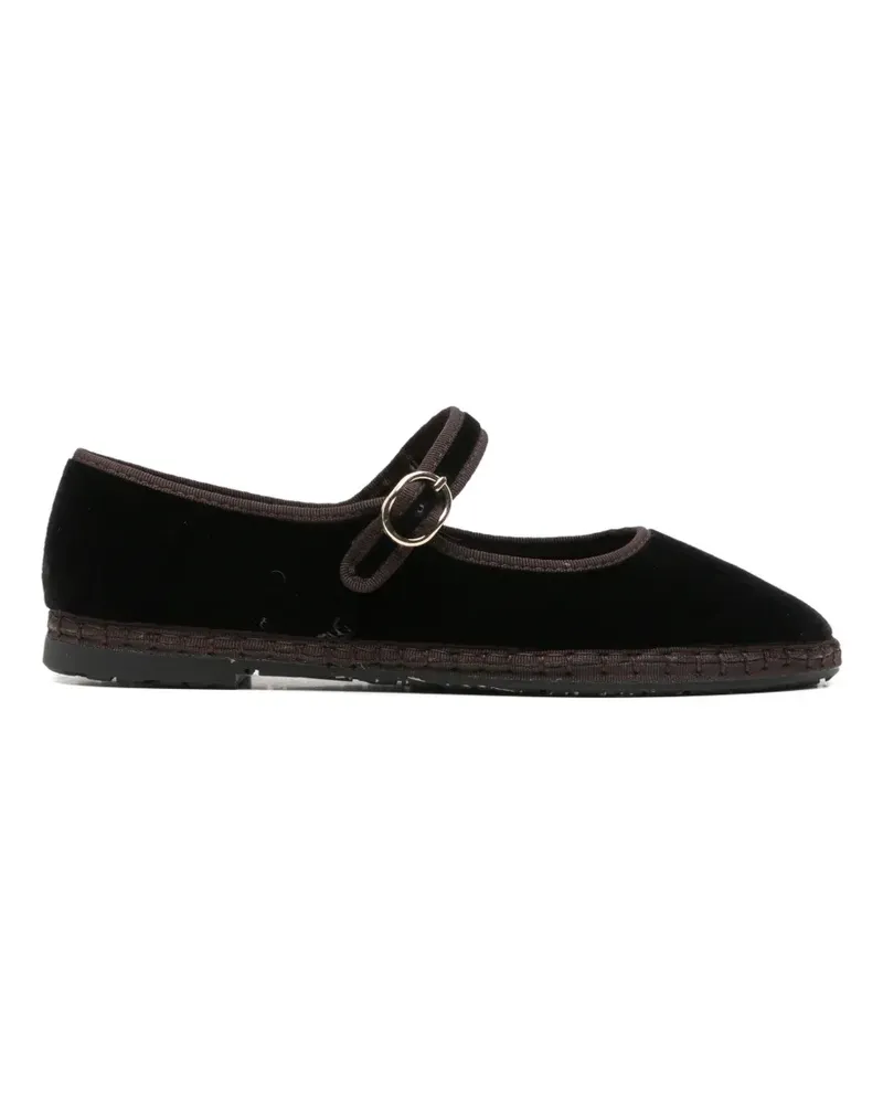 FLABELUS Sethe velvet ballet flats - Schwarz Schwarz