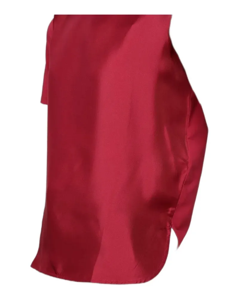Max Mara satin-finish short-sleeve T-shirt - Rot Rot