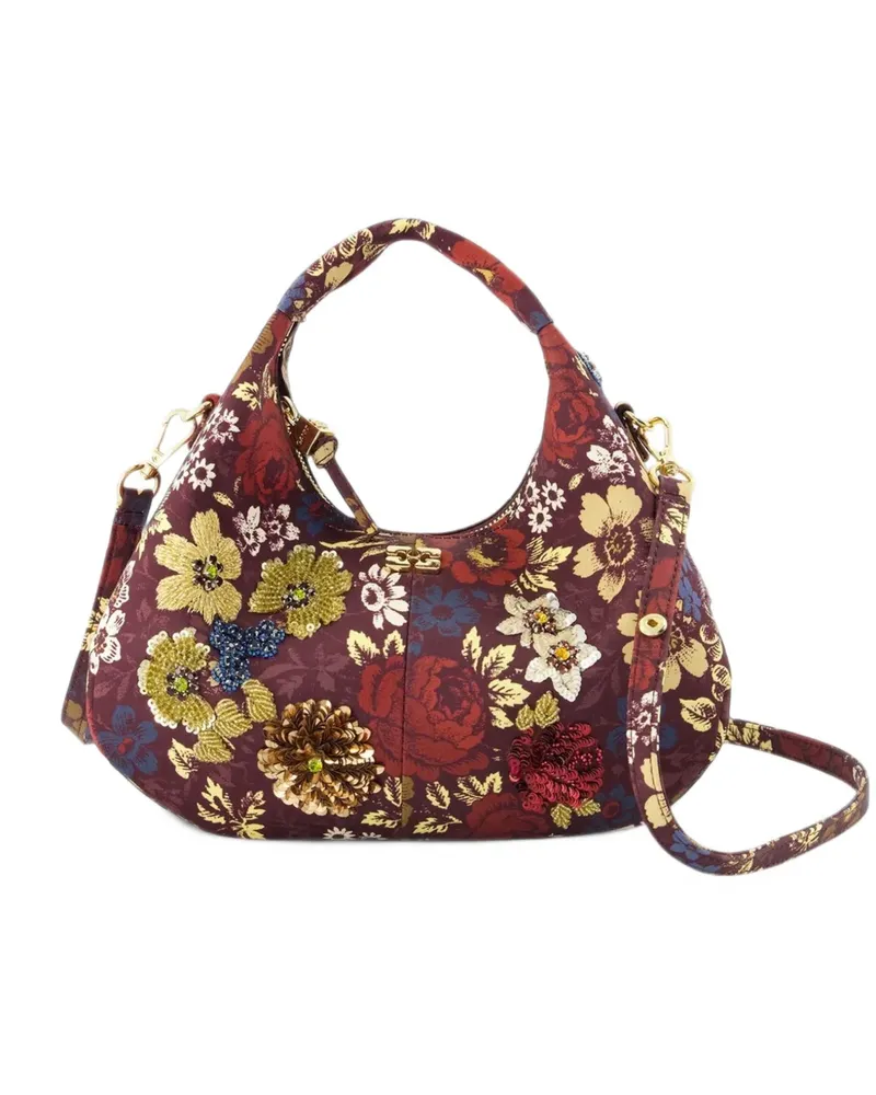 Ganni Tote Bag mit Pailletten - Rot Rot