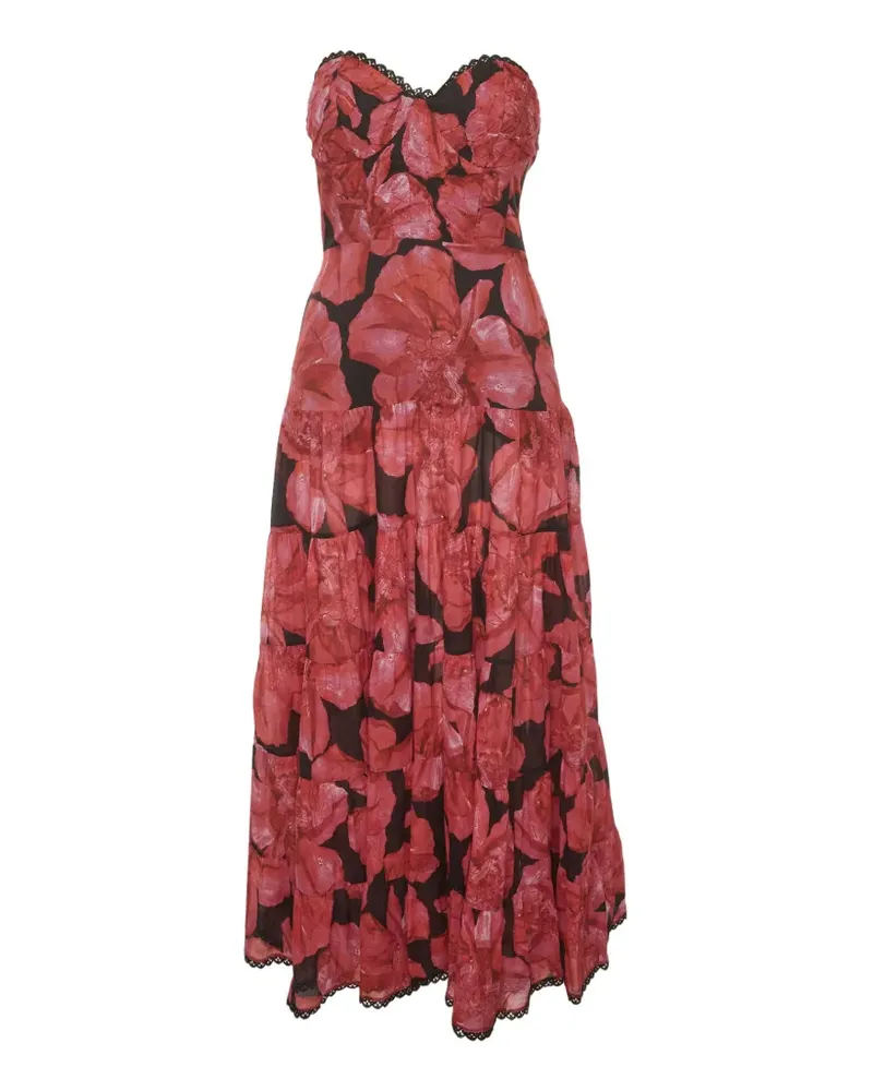 Charo Ruiz Ambar floral-print strapless maxi dress - Rot Rot