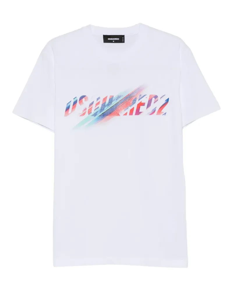 Dsquared2 T-Shirt mit Logo-Print - Weiß Weiß