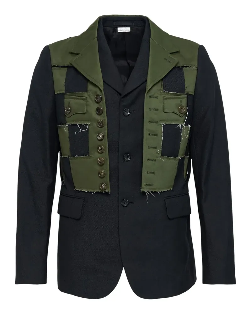 Comme des Garçons single-breasted panelled blazer - Schwarz Schwarz