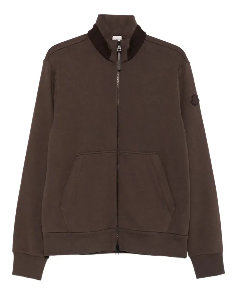 Moncler Gerippter Cardigan mit Reißverschluss - Braun Braun