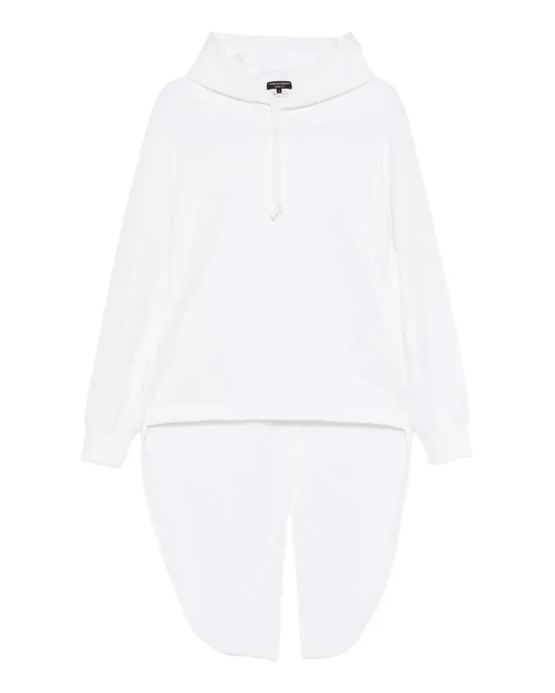 Comme des Garçons Hoodie mit asymmetrischem Saum - Weiß Weiß