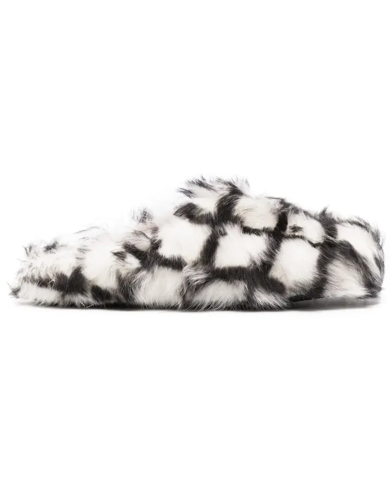 Marni Fussbett Sabot Slipper - Weiß Weiß