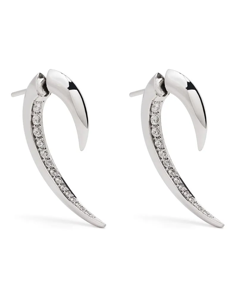 Shaun Leane 18kt Weißgoldohrringe mit Diamanten - Silber Silber