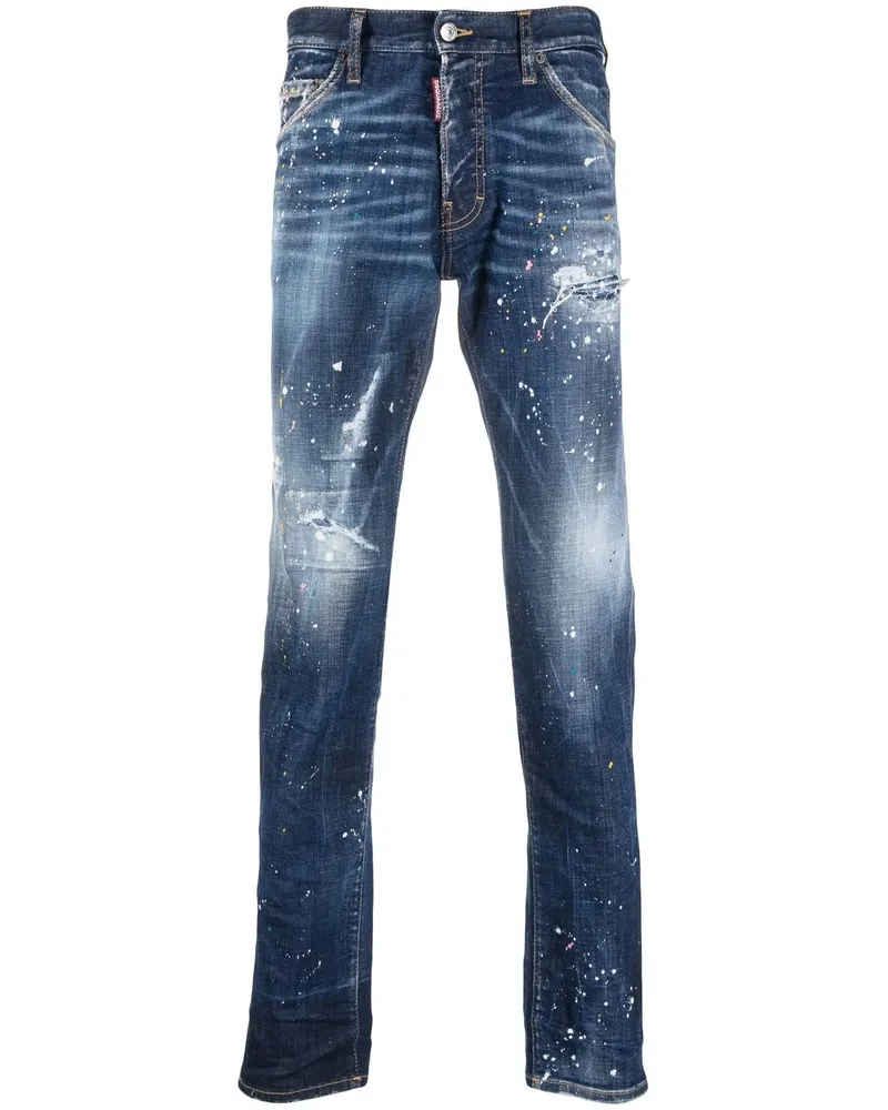 Dsquared2 Twimphony Jeans mit Farbklecks-Print - Blau Blau