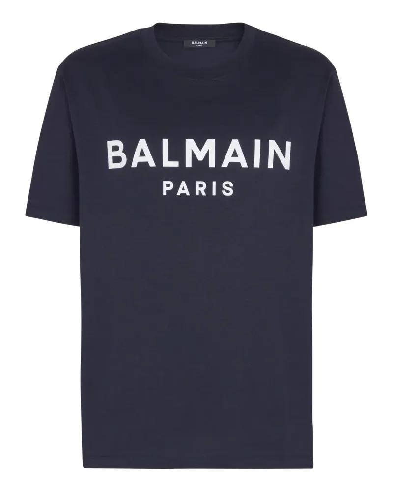 Balmain T-Shirt mit Print - Blau Blau
