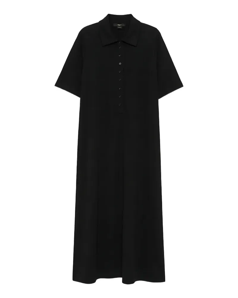Seventy short-sleeve polo midi dress - Schwarz Schwarz