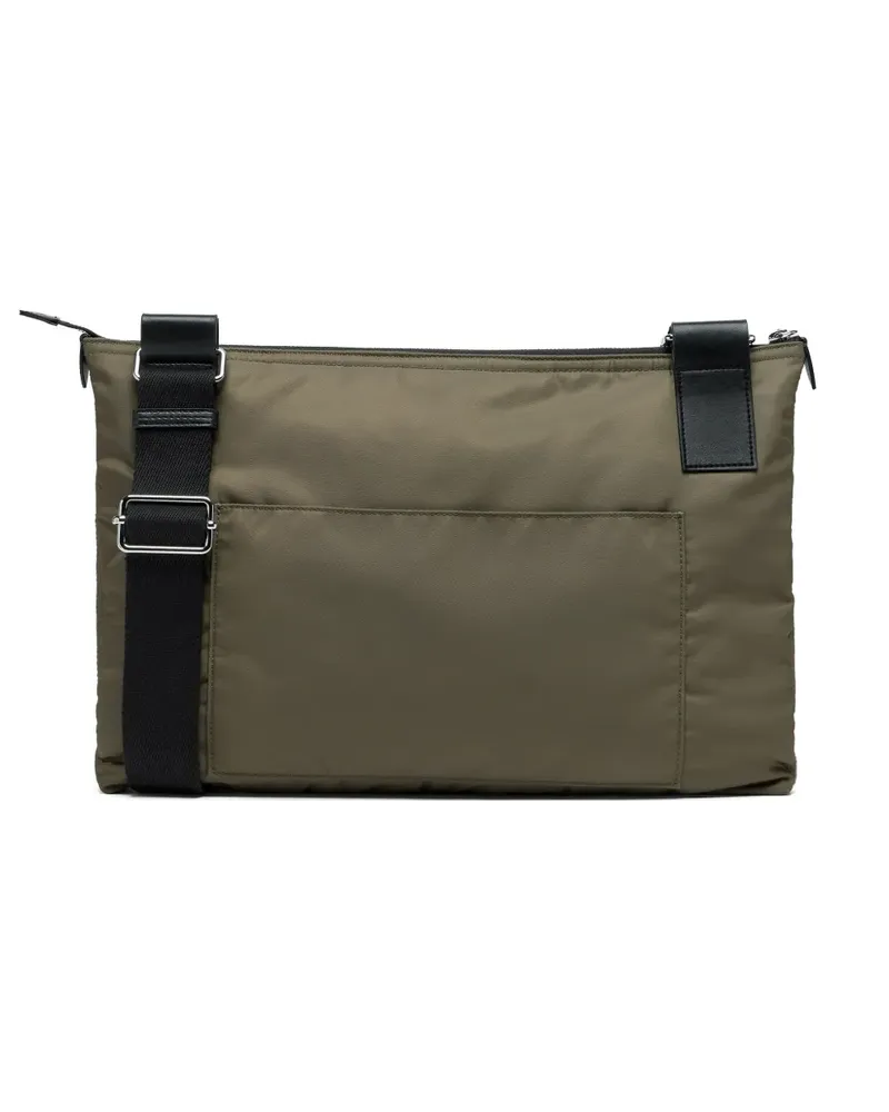 Maison Margiela Zip Line Schultertasche mit Ziernähten - Grün Grün