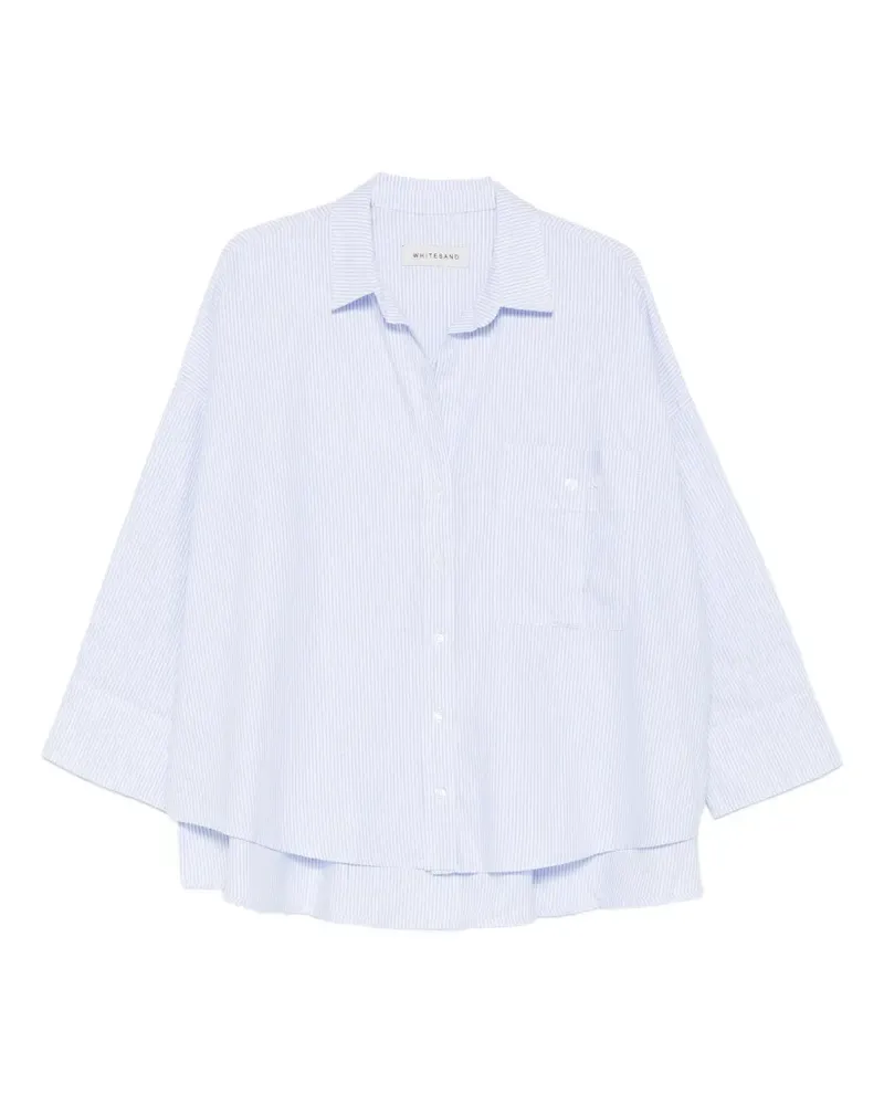 PLAN C striped pocket shirt - Weiß Weiß