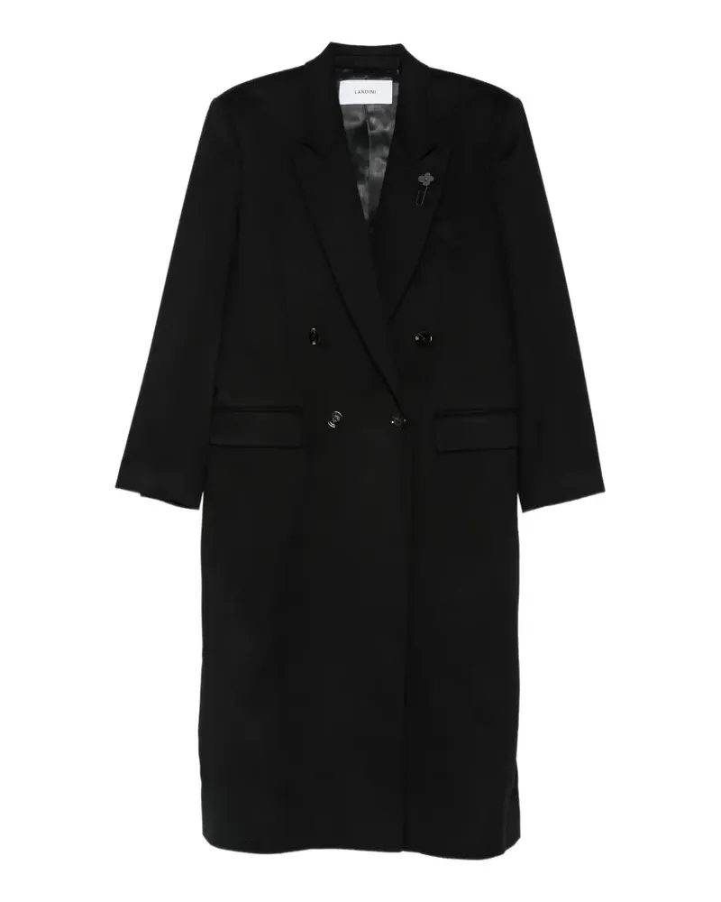 LARDINI Martin double-breasted peaked-lapel coat - Schwarz Schwarz