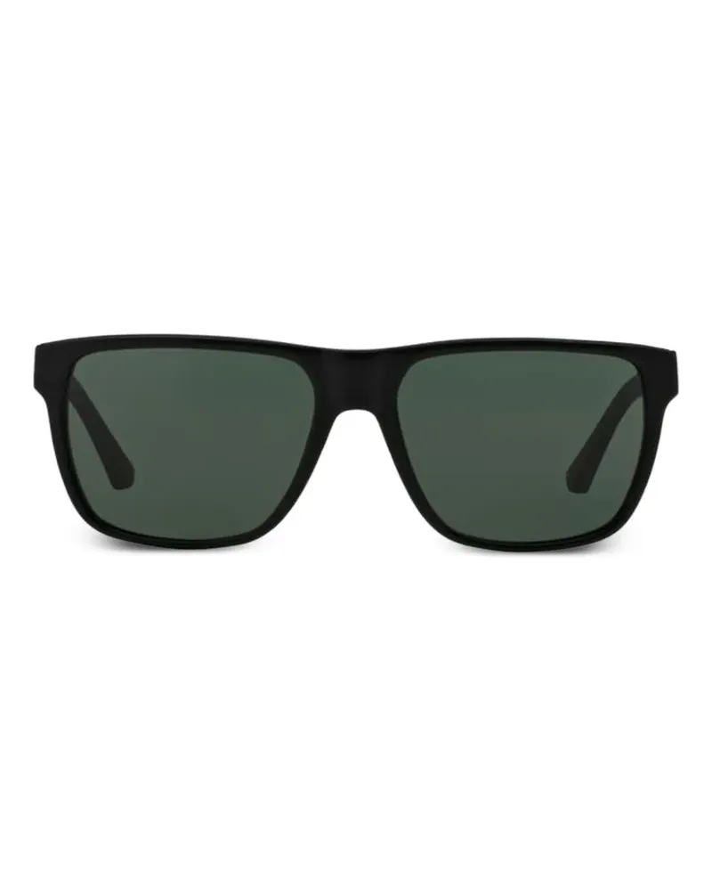 Emporio Armani rectangle-frame sunglasses - Schwarz Schwarz