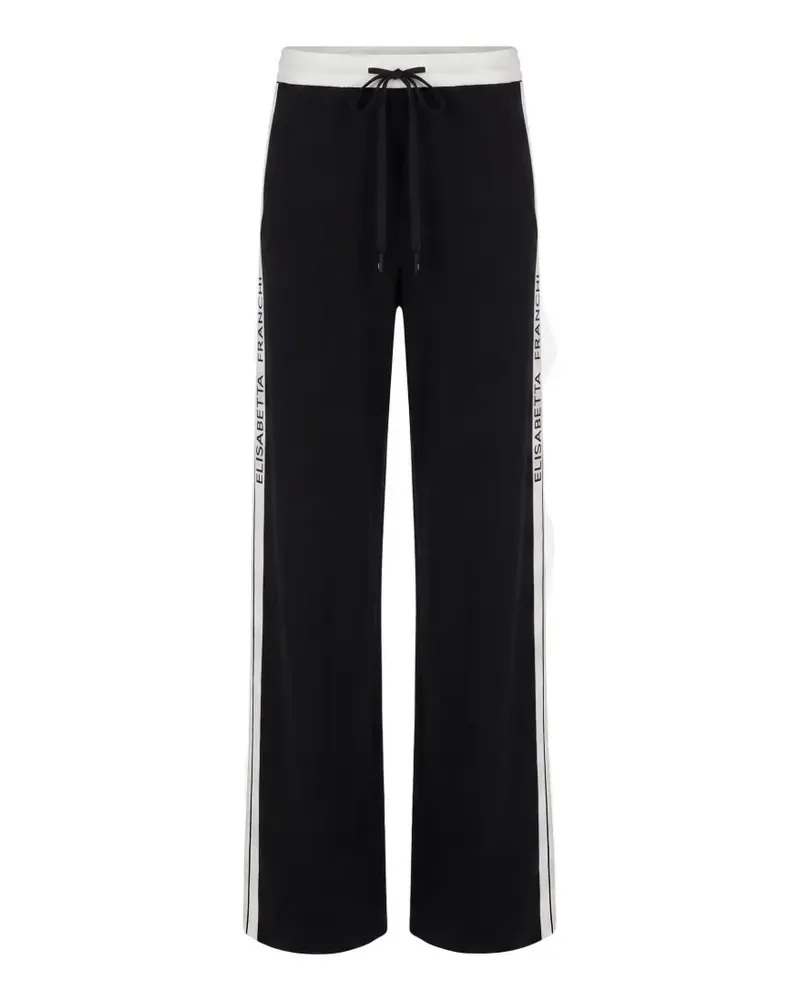 Elisabetta Franchi knit trousers with logo - Schwarz Schwarz