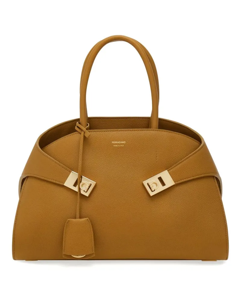 Ferragamo Kleine Hug Handtasche - Braun Braun