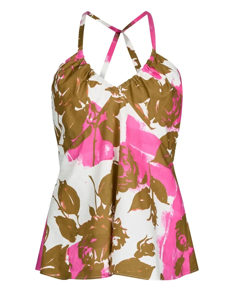 Liu Jo Top mit Blumen-Print - Rosa Rosa