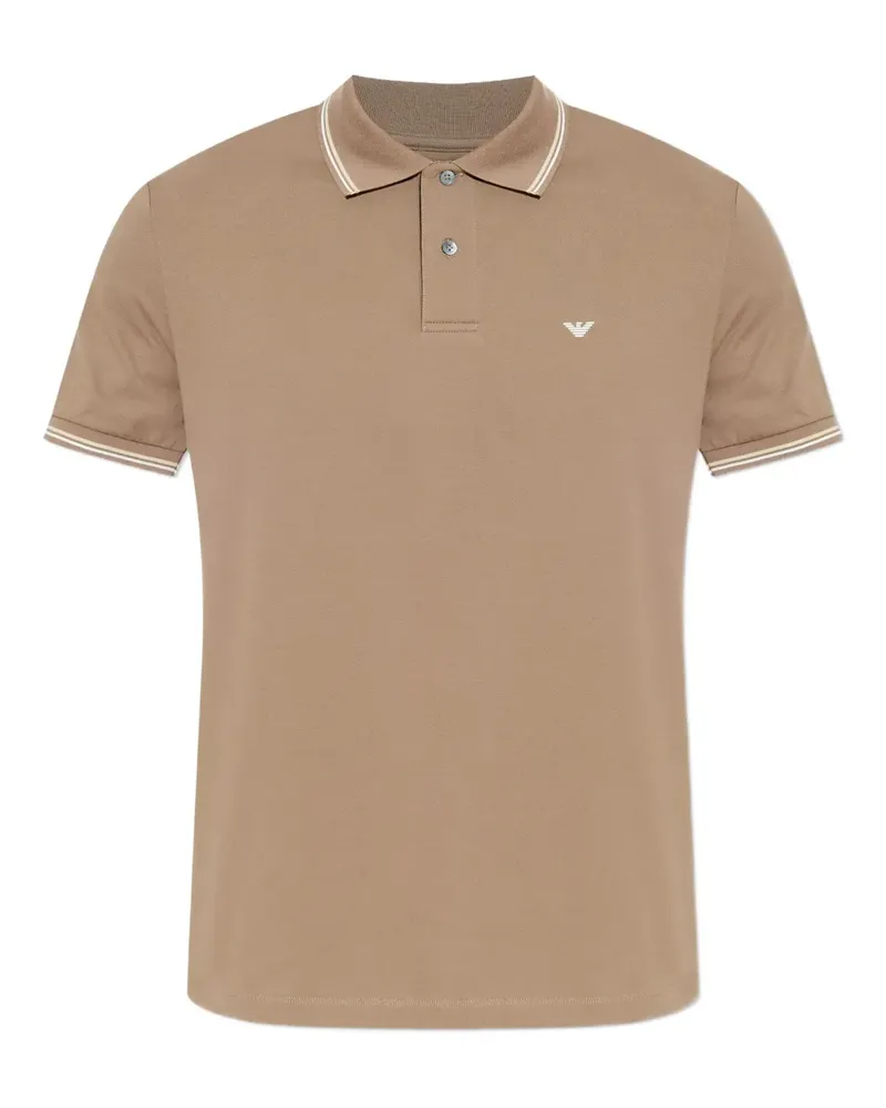 Emporio Armani Poloshirt mit Kontrastdetail - Nude Nude