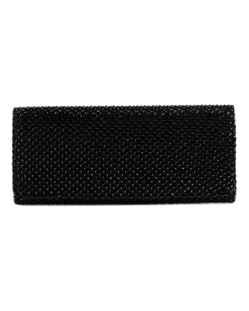 Le Silla Gilda Clutch mit Kristallen - Schwarz Schwarz