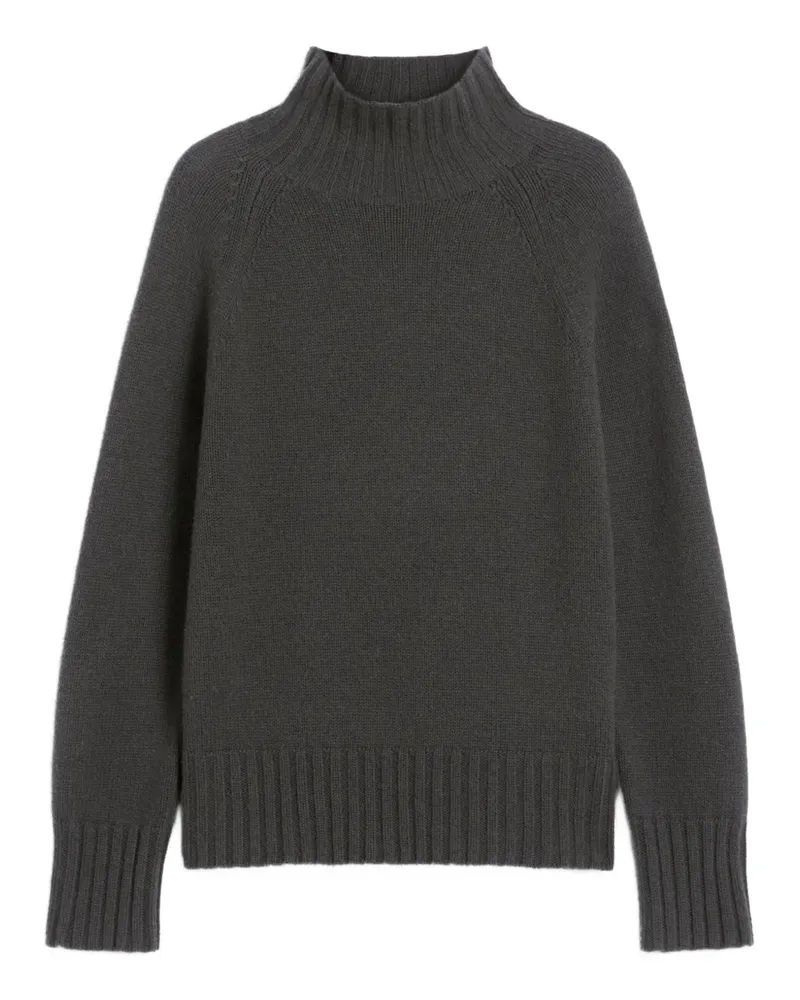 Max Mara Max Mara Gerippter Pullover mit Stehkragen - Grau Grau
