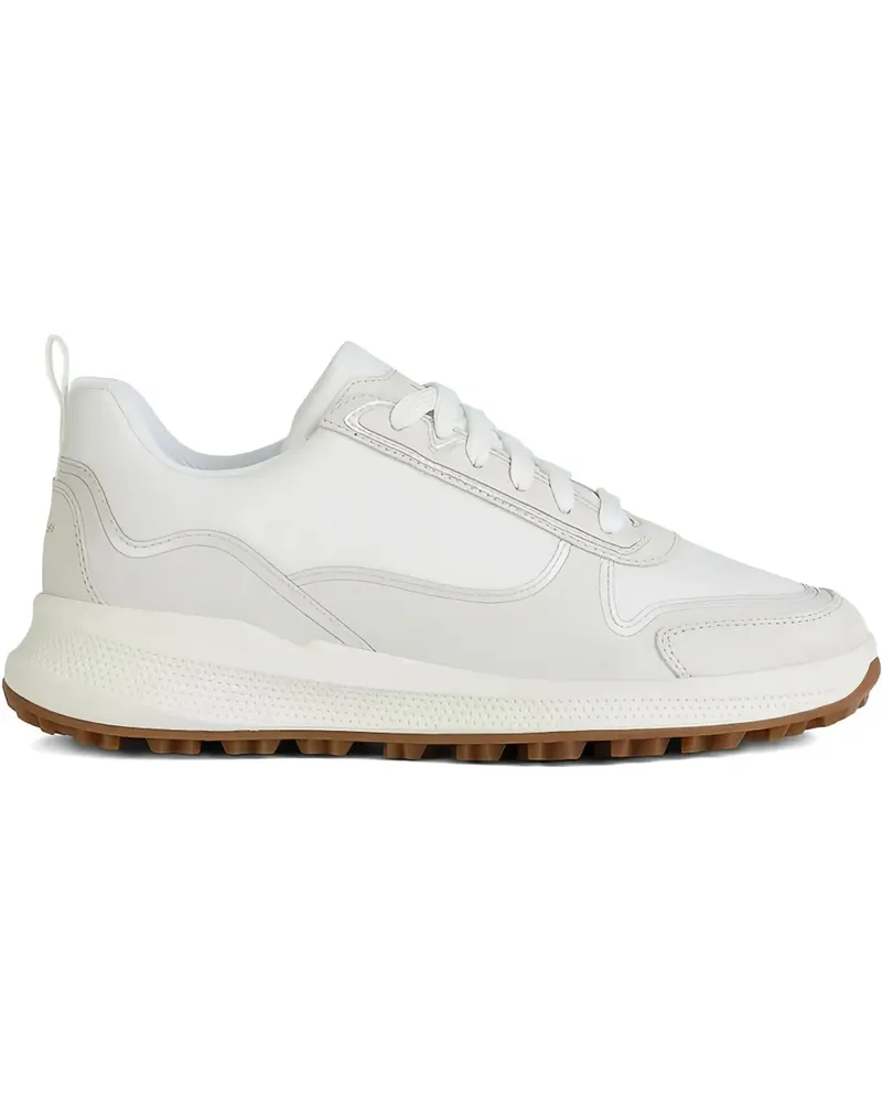 Geox Biela Sneakers mit Einsätzen - Weiß Weiß
