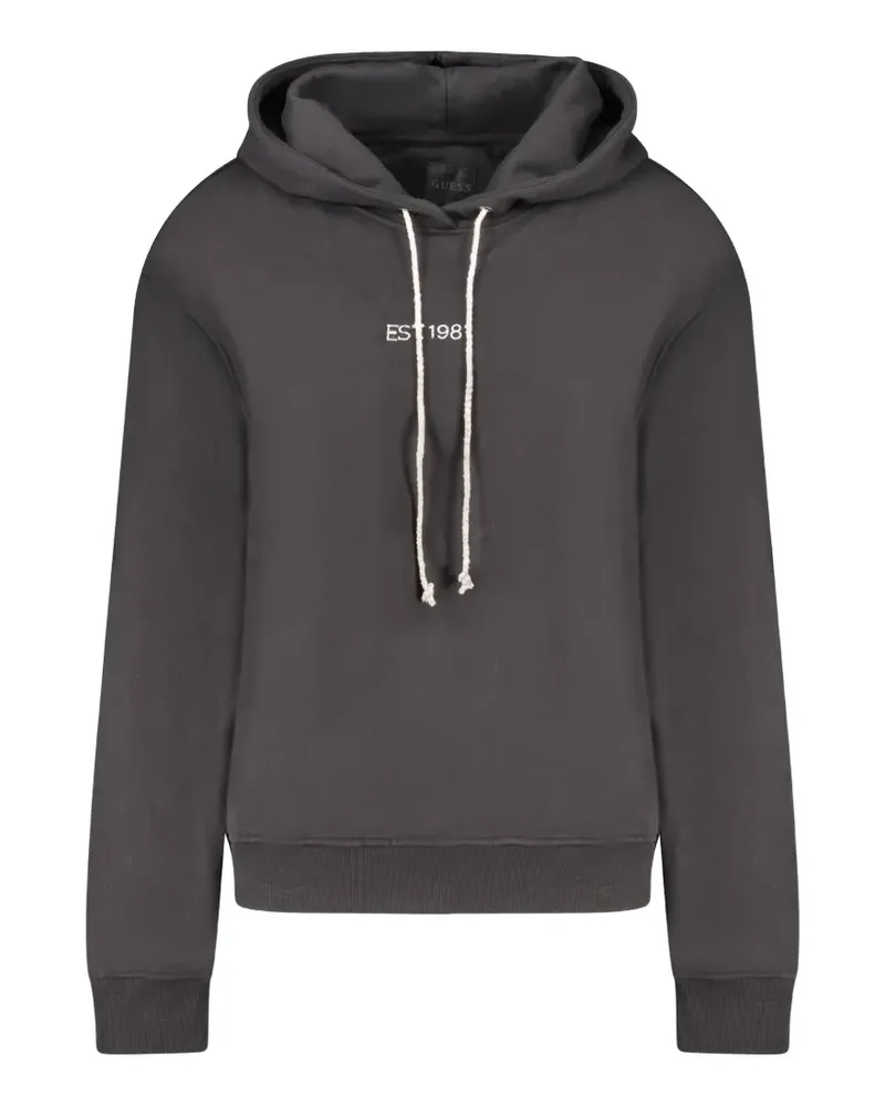 Guess Hoodie mit Logo-Stickerei - Schwarz Schwarz