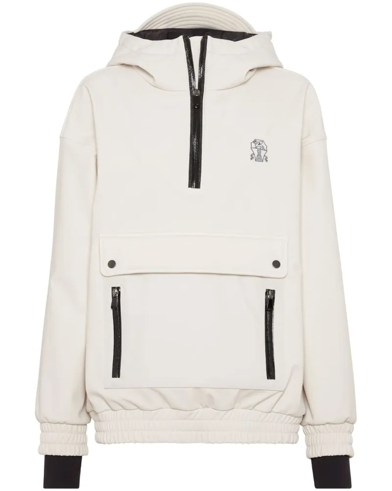 Brunello Cucinelli Mountain Kapuzenjacke - Weiß Weiß