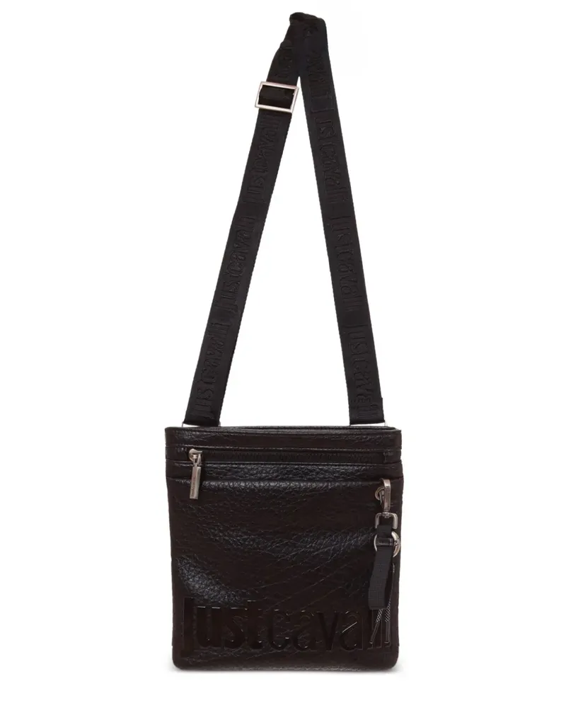 Just Cavalli Schultertasche mit Logo-Schild - Braun Braun