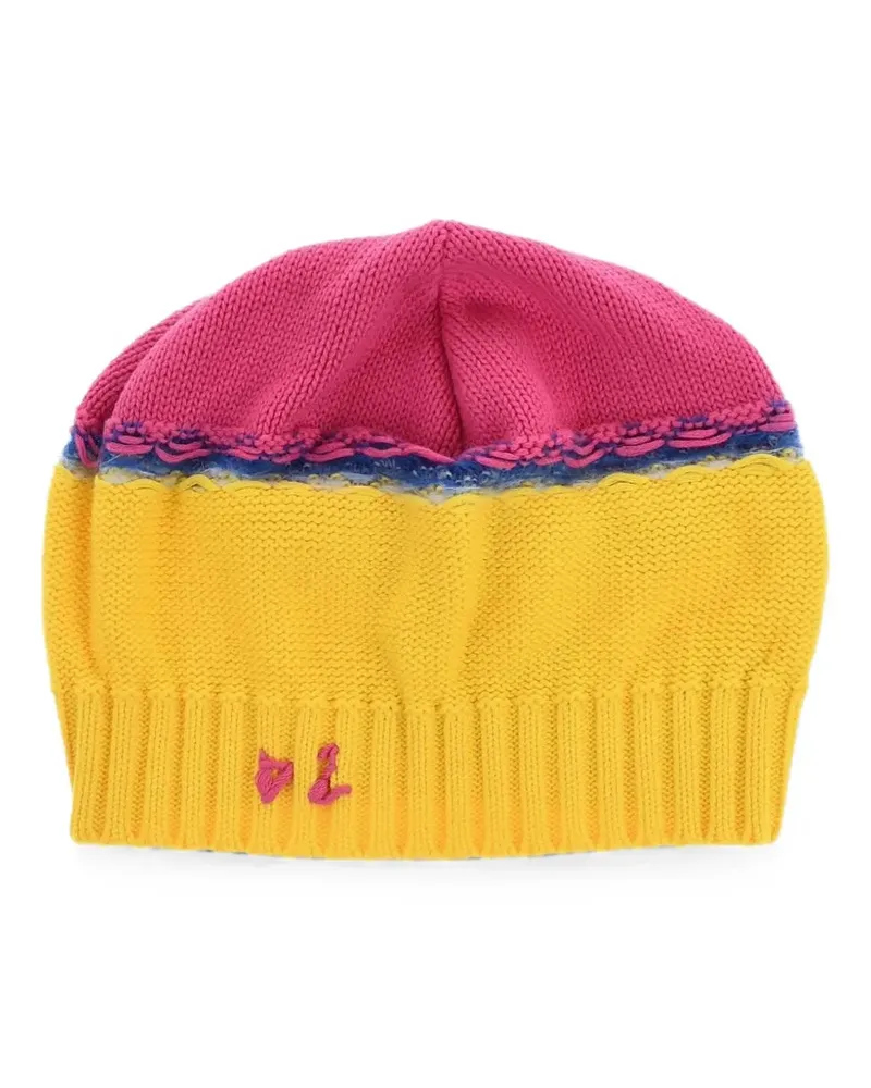 Dsquared2 logo-embroidered beanie hat - Gelb Gelb