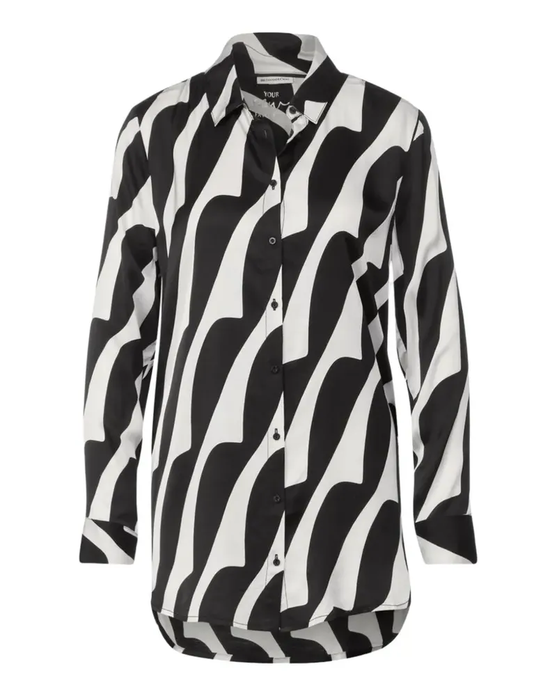 Street One abstract-print shirt - Schwarz Schwarz