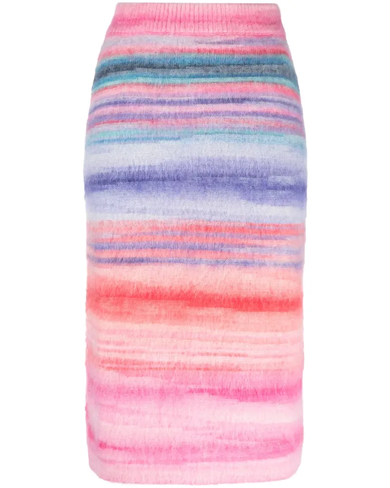 Missoni Midirock mit Streifen - Rosa Rosa