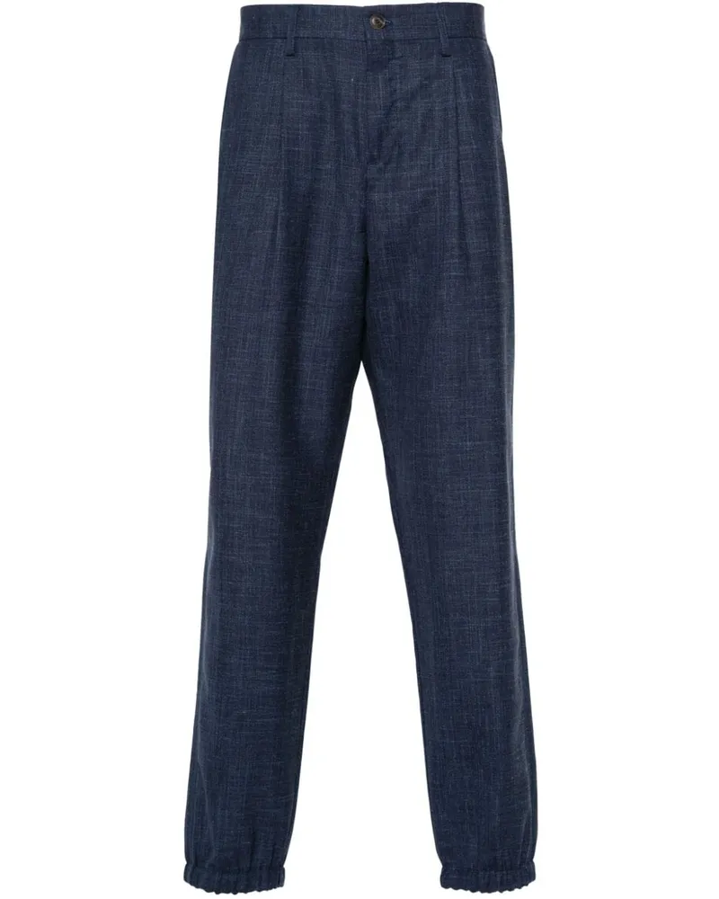 Canali Chambray-Hose - Blau Blau