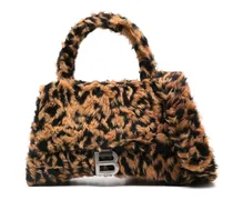 Kleine Hourglass Mini-Tasche - Braun