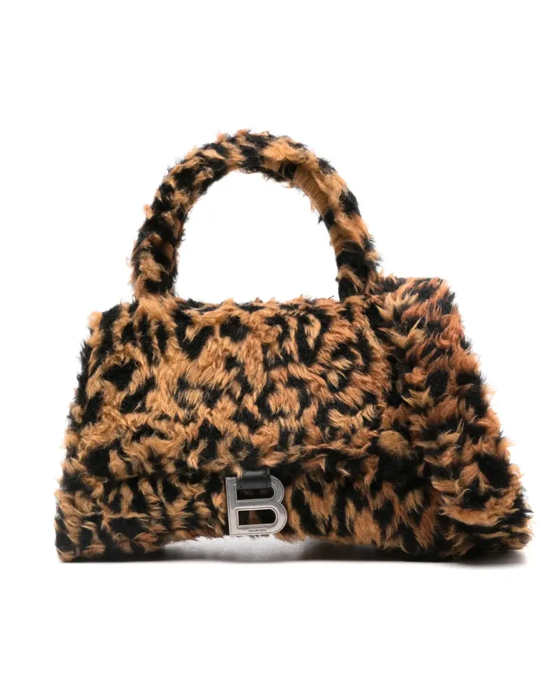 Balenciaga Kleine Hourglass Mini-Tasche - Braun Braun