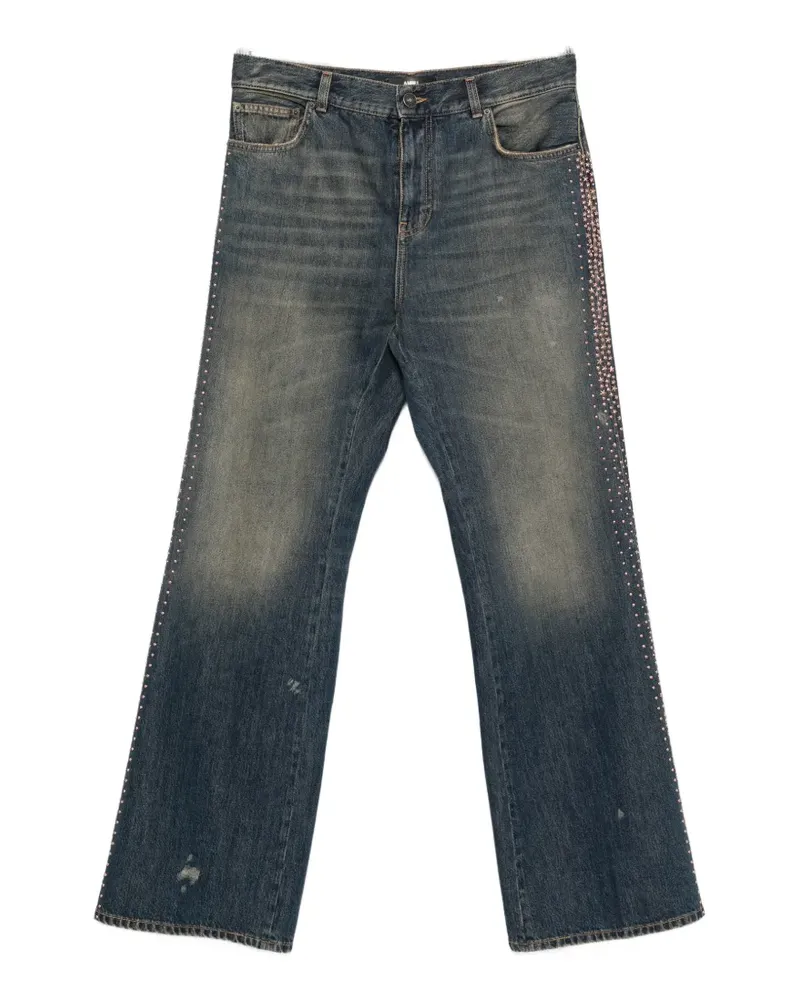 Amiri stud-embellished flared jeans - Blau Blau