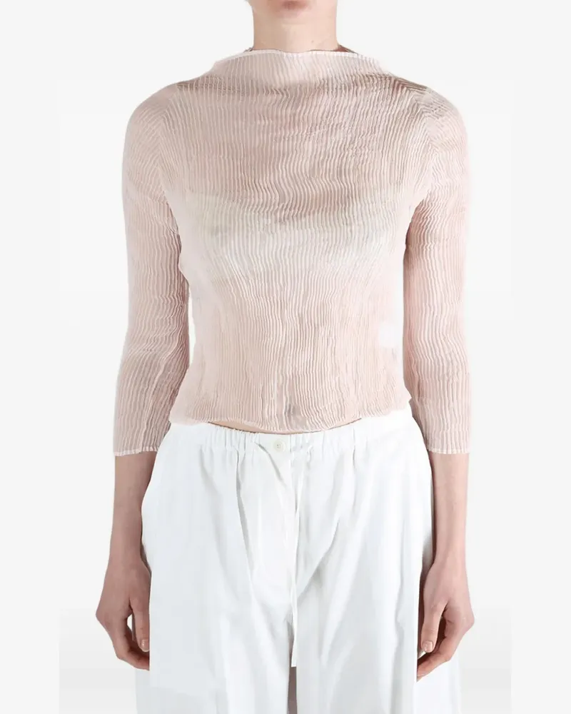 Issey Miyake high-neck top - Rosa Rosa