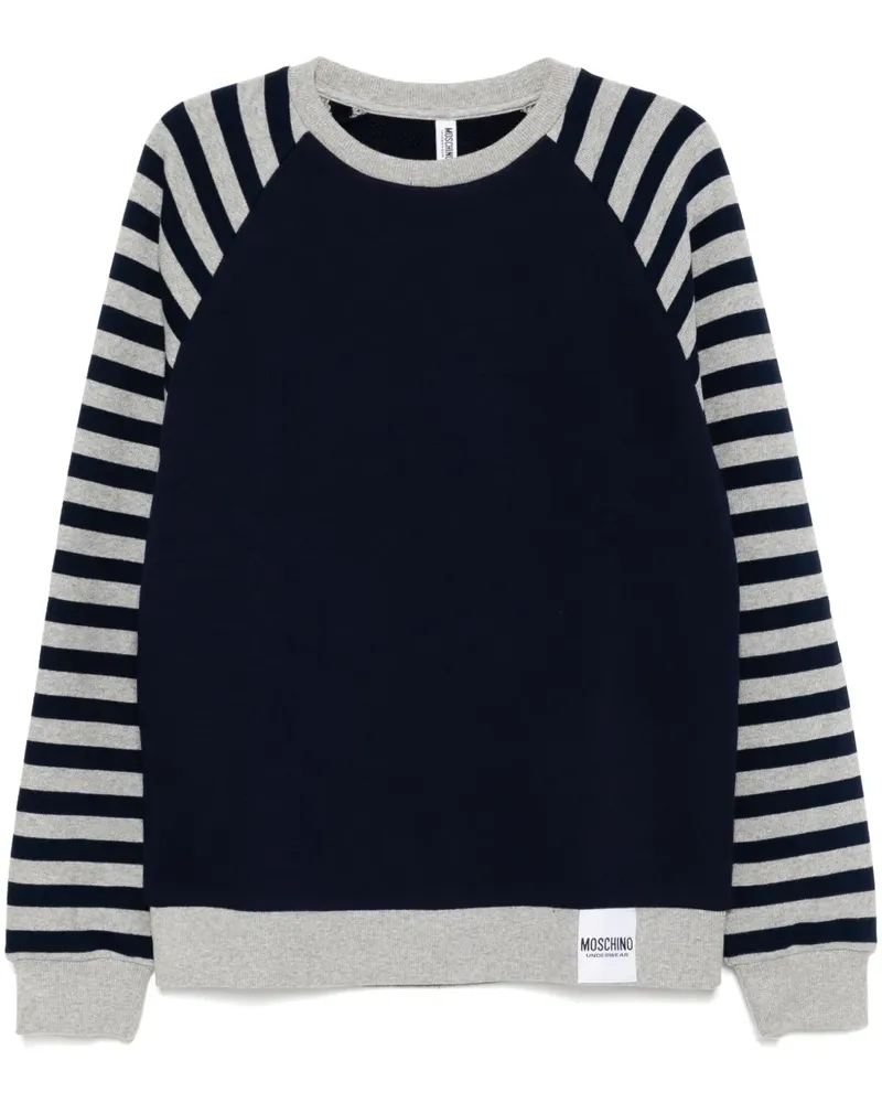 Moschino Sweatshirt mit Streifen - Blau Blau