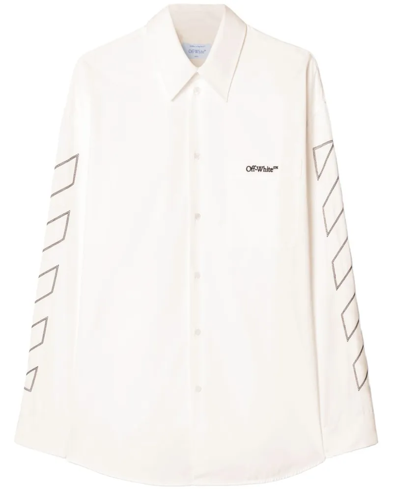 OFF-WHITE Diag Outl Hemdjacke - Weiß Weiß