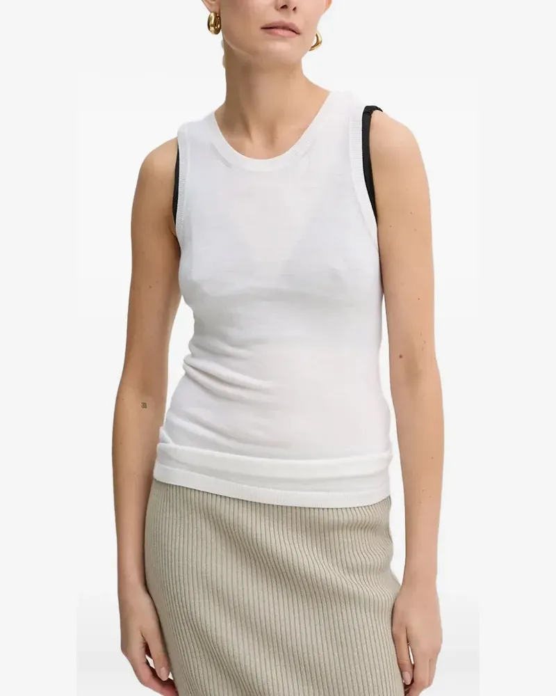 AERON round-neck sleeveless top - Weiß Weiß