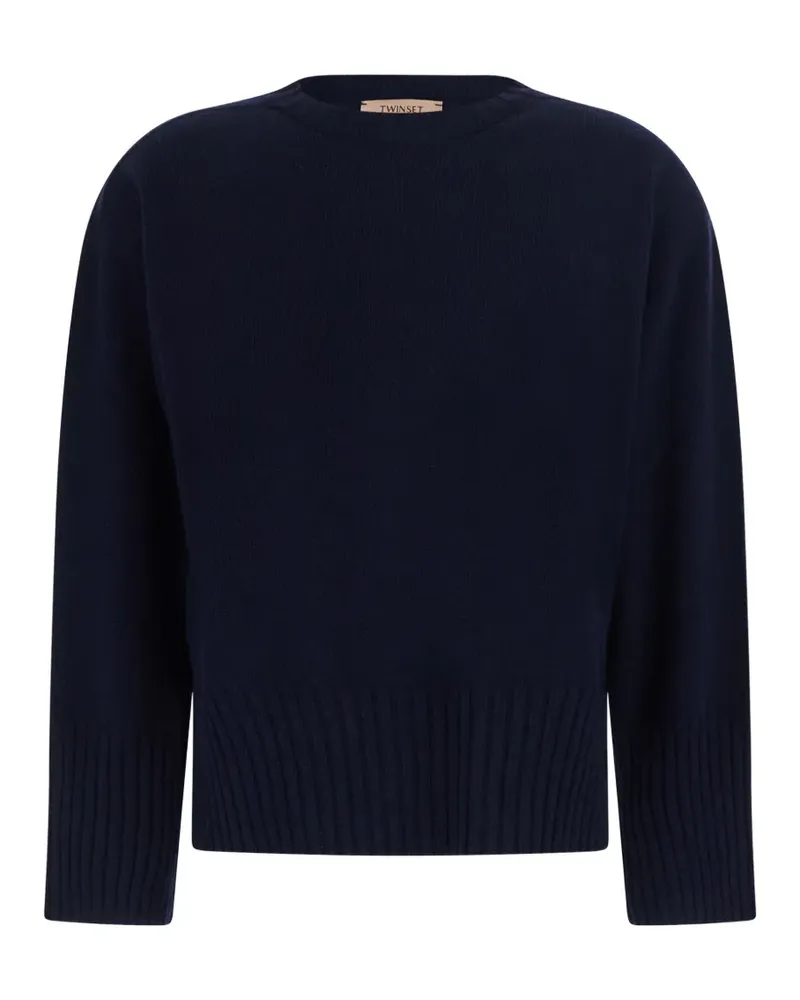 Twin-Set ribbed-knit cashmere sweater - Blau Blau
