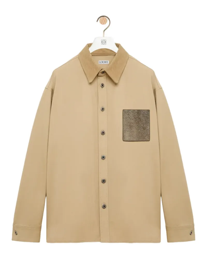 Loewe Bestickte Jacke mit Cordkragen - Nude Nude