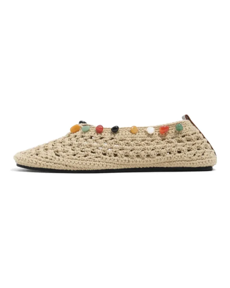 BIMBA Y LOLA Ballerinas mit Perlenverzierung - Nude Nude