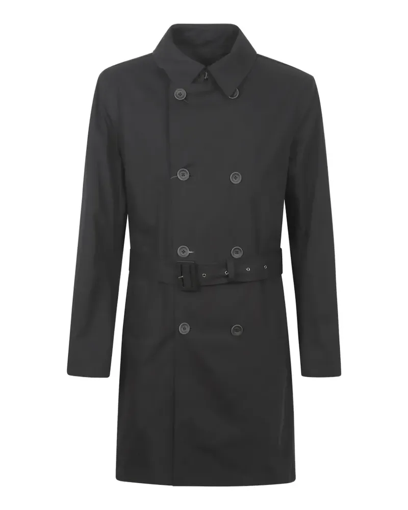 Herno double-breasted trench coat - Schwarz Schwarz