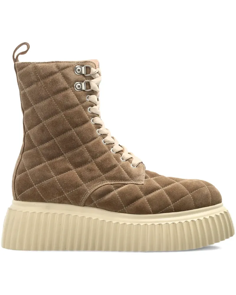 Attilio Giusti Leombruni Elsa quilted sneakers - Braun Braun