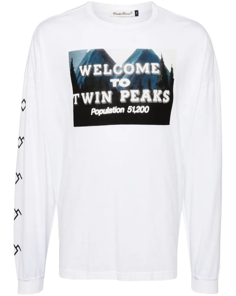 Undercover Langarmshirt mit grafischem Print - Weiß Weiß
