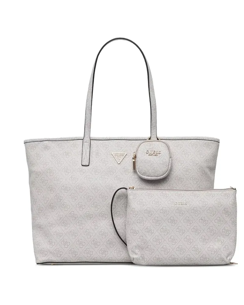Guess Große Power Play II Tote Bag mit Monogramm-Print - Grau Grau