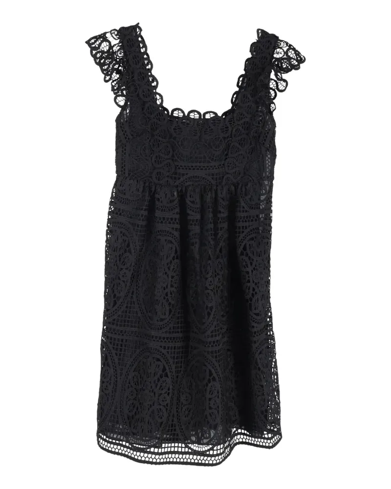 Temperley London lace mini dress - Schwarz Schwarz