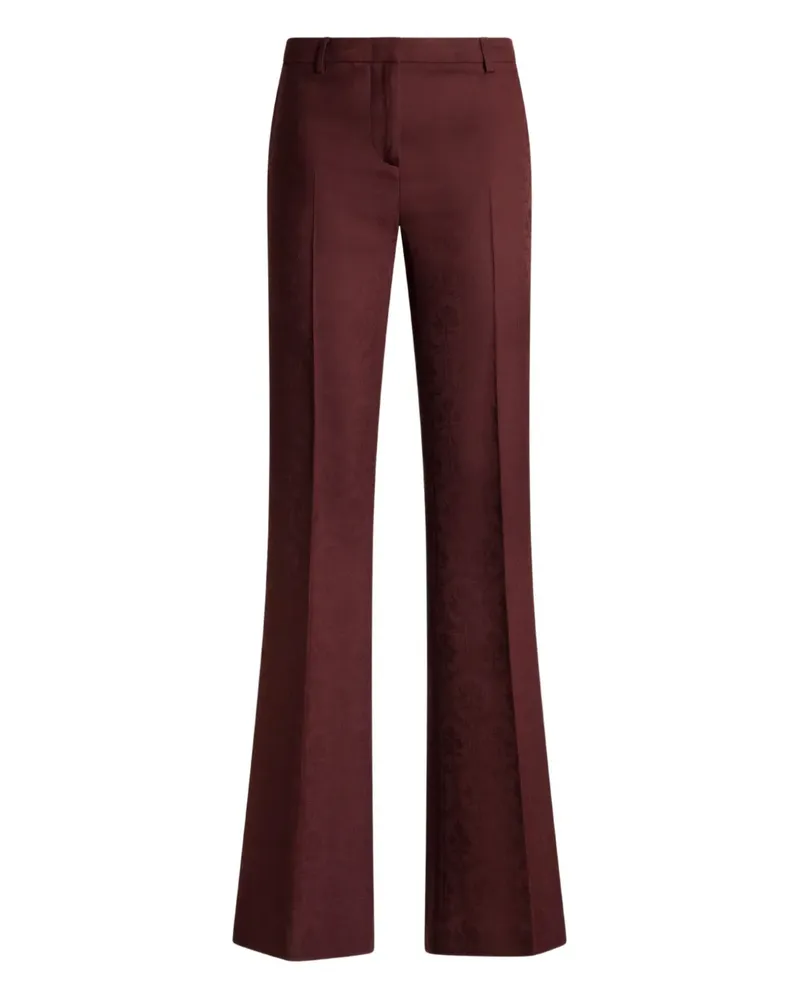 Etro Hose mit Paisley-Jacquard - Rot Rot