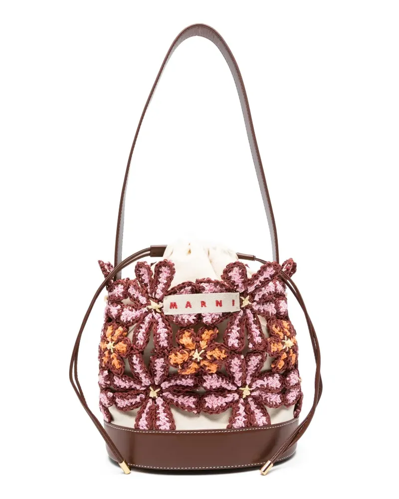 Marni floral bucket bag - Braun Braun