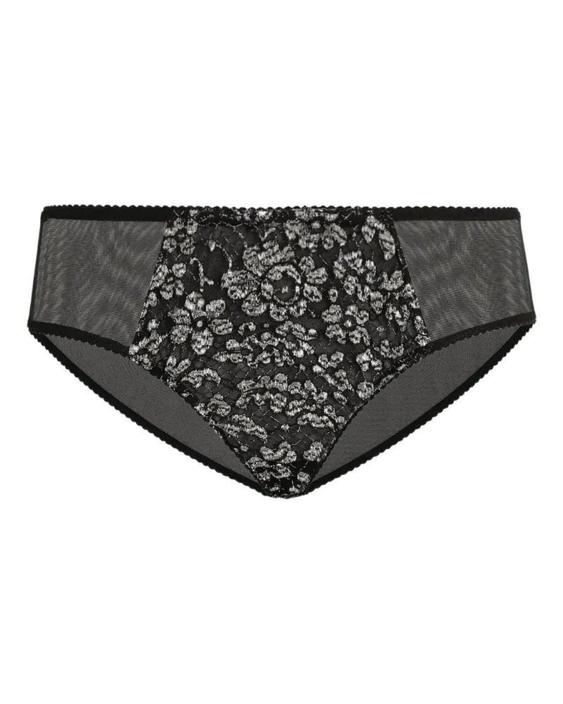 Dolce & Gabbana Slip aus Tüllspitze - Schwarz Schwarz